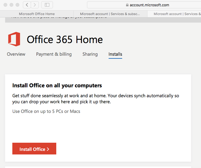 download office 365 installer for mac